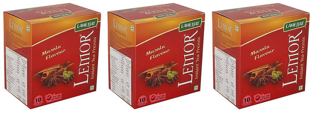 

Lemor Pack of 3 Masala Instant Tea Premix (Each pack contains 10 sachets)