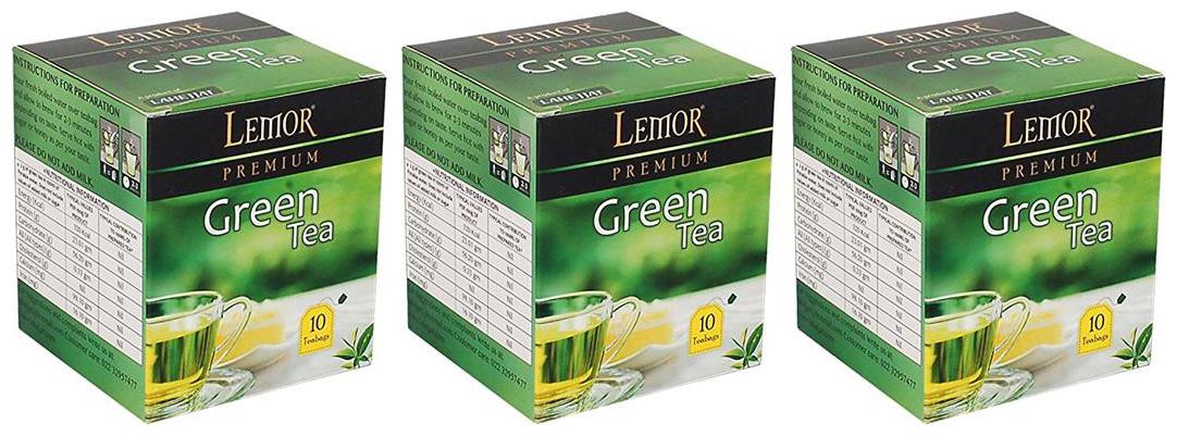 

Lemor Premium Green Tea - Pack of 3 (Each Pack Contains 10 Tea Bags)