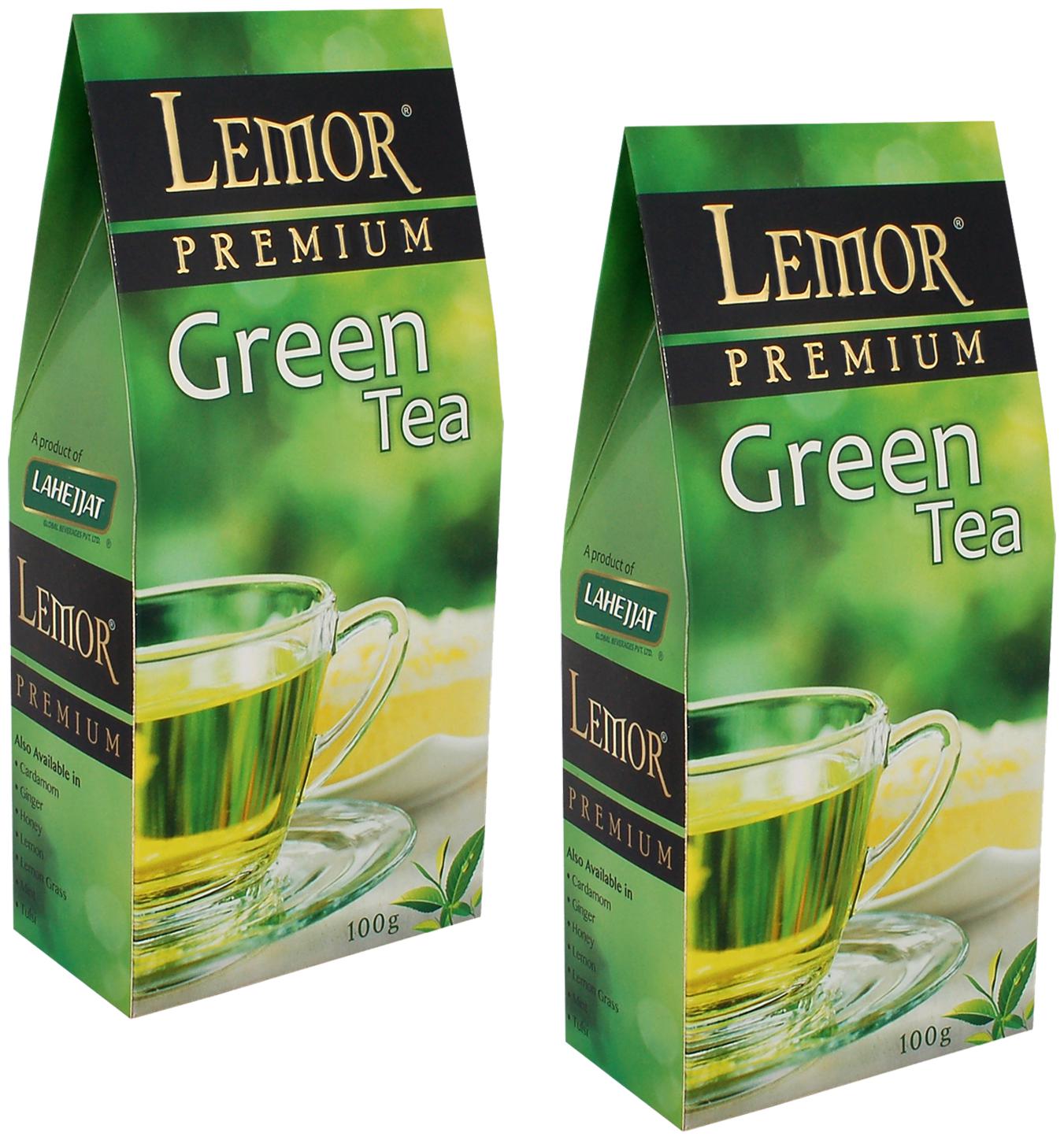 

Lemor Premium Green Tea (100 g) Pack of 2 for Healthy Indian Beverage Drinkers