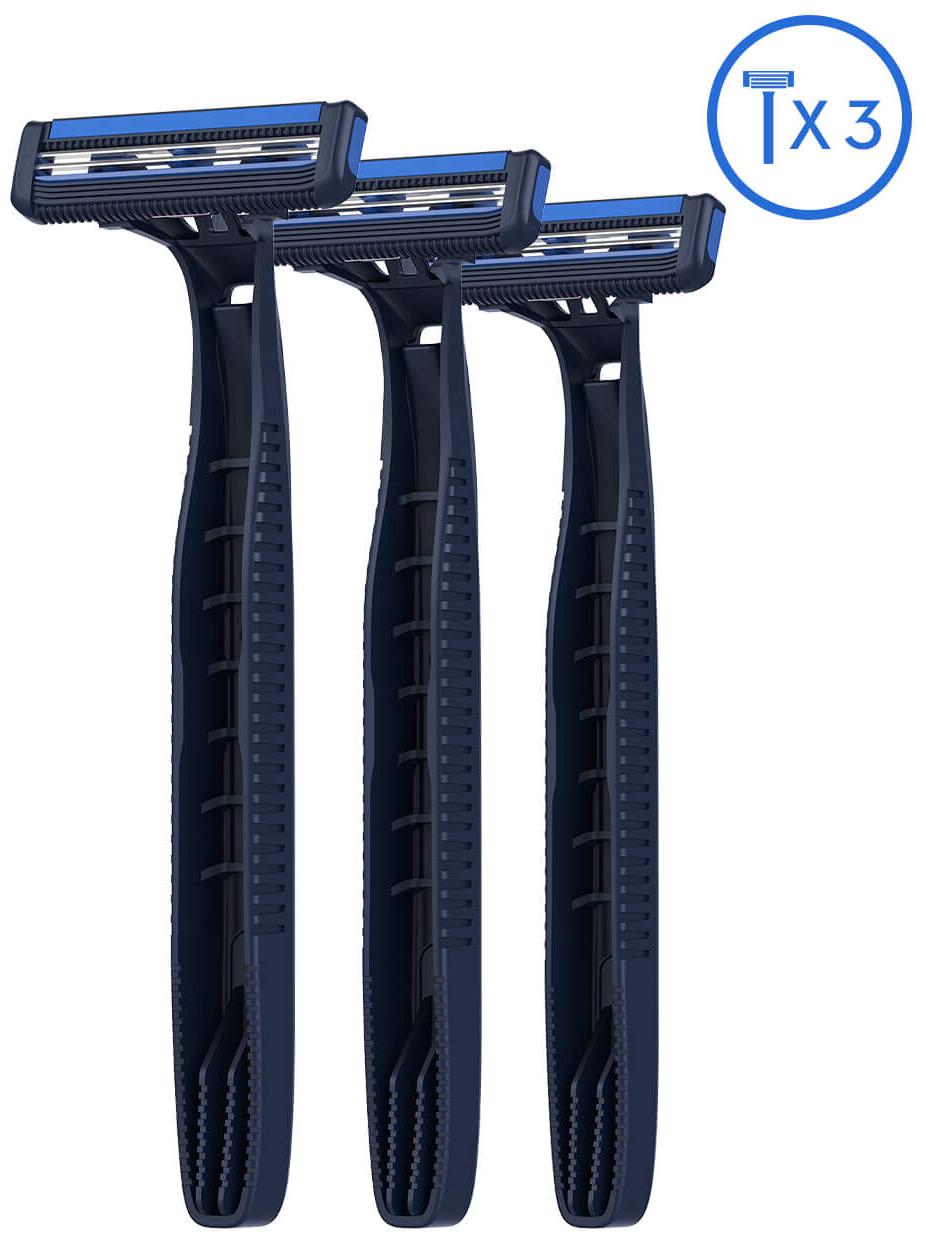 

LetsShave Pro 2 Plus Disposable Razor - Open Flow Cartridge Razor (Pack of 3)