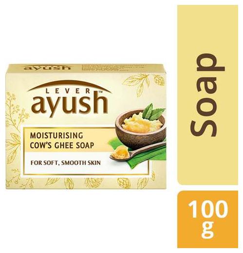 

Lever Ayush Soap - Moisturising Cows Ghee 100 g