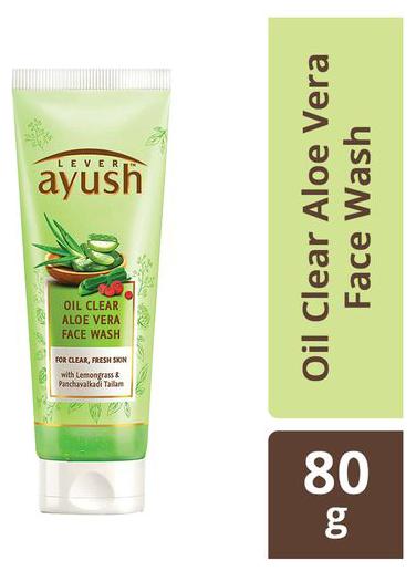 

Lever Ayush Natural Ayurvedic Oil Clear Aloe Vera Face Wash 80g