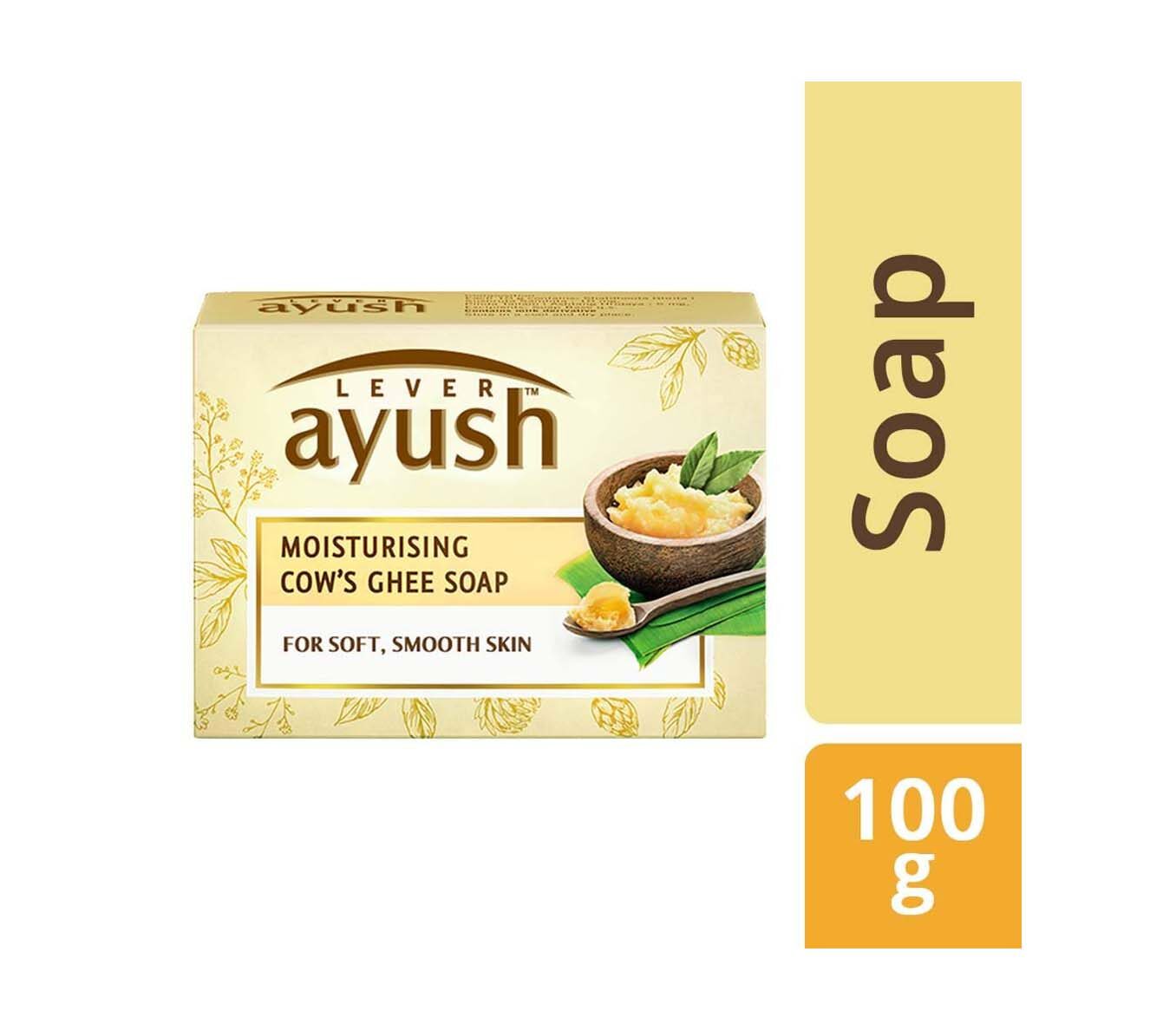 Buy Lever Ayush Moisturising Cow's Ghee Soap 100 gm Online at Low