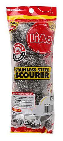 

Liao Grease Stain Dirt Cleaning Steel Scrubber - Grey H130046 GR 3 pcs