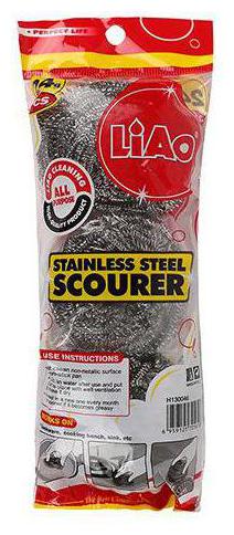 

Liao Grease Stain Dirt Cleaning Steel Scrubber - Grey H130046 GR 3 pcs