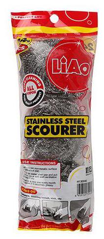 

Liao Grease Stain Dirt Cleaning Steel Scrubber - Grey H130046 GR 3 pcs