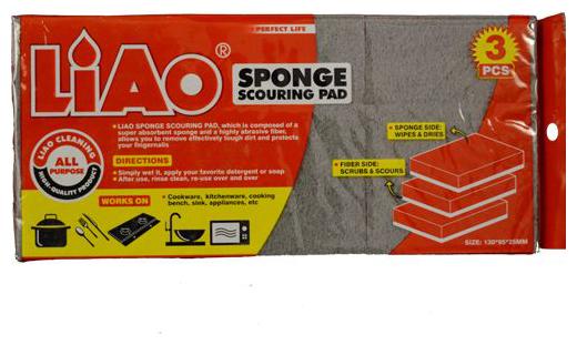 

Liao Sponge Scrubber - Kitchen Double Sided 2 pcs