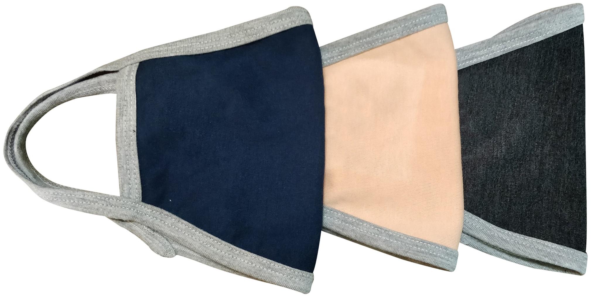 

Life Anti Dust Breathable Resuable Ajustable Comfortable Multicolor Cotton Masks (Set of 3 )