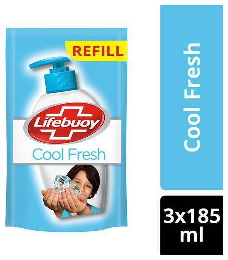 

Lifebuoy Handwash - Cool Fresh Menthol Germ Protection 185 ml (Pack of 3)