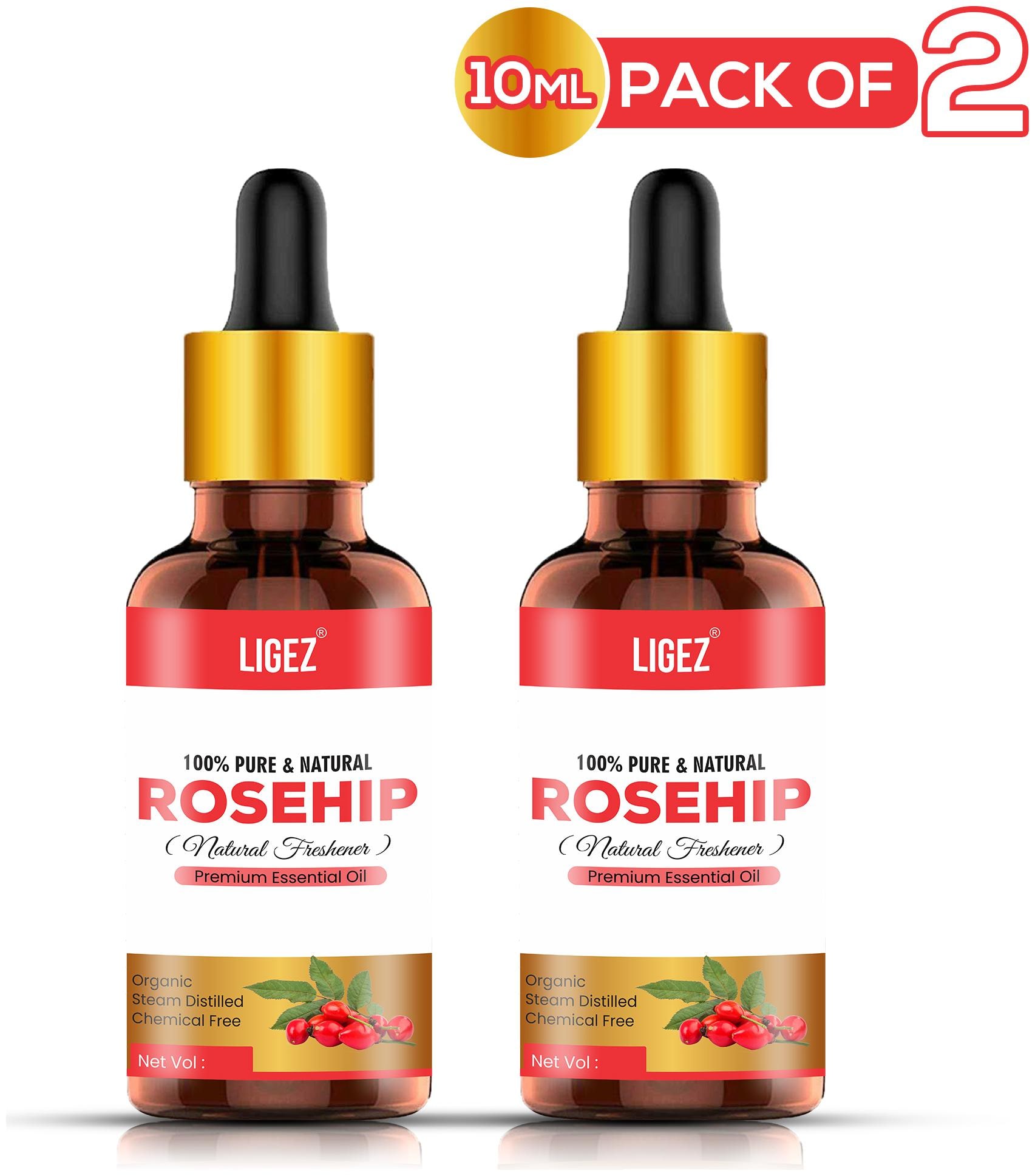 

Ligez 100 Pure Rosehip oil- 100 Pure Natural 10 ml- (Pack of 2)