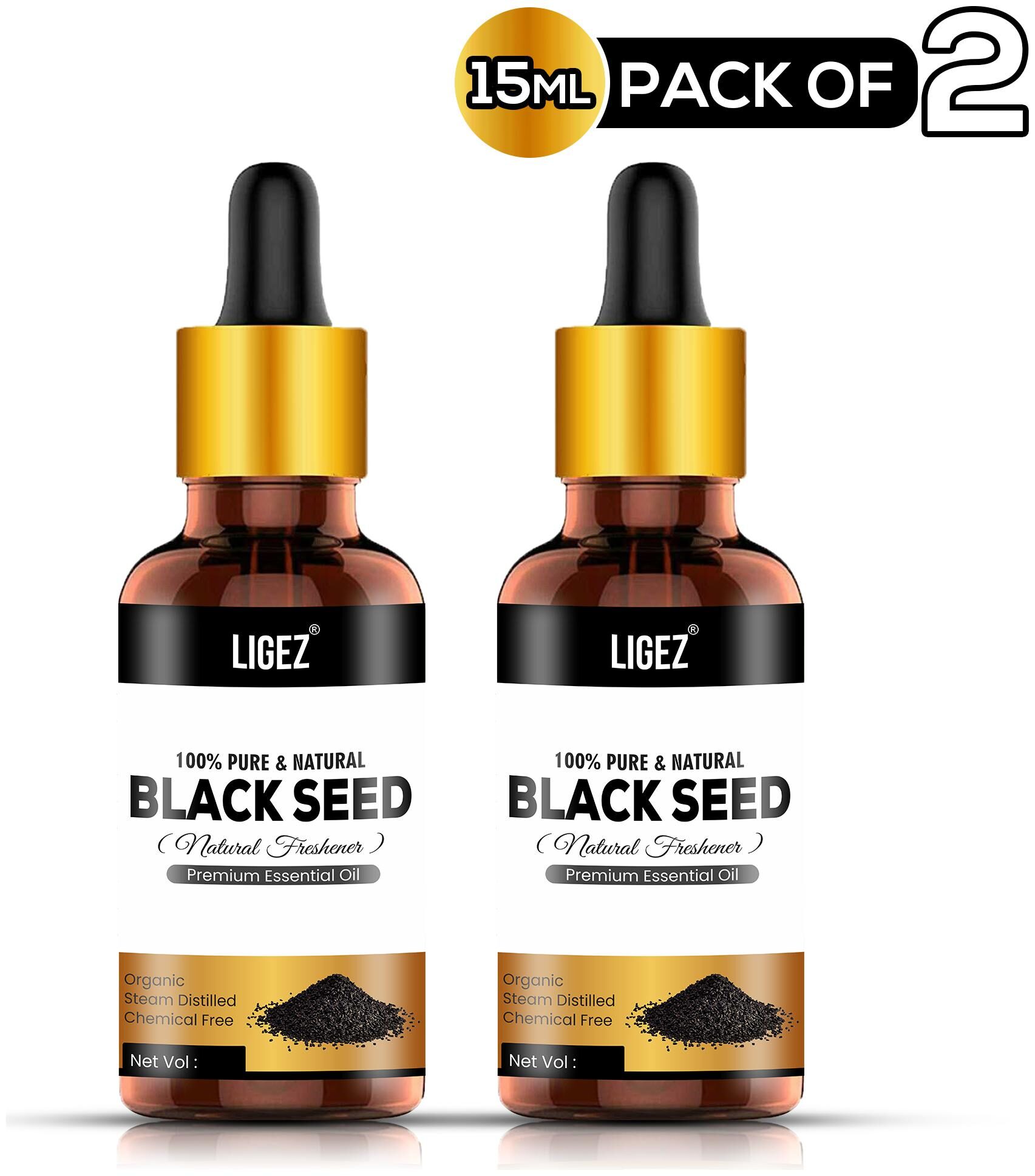 

Ligez 100 Pure Black Seed Essential Oil 15 ml- (Pack of 2)