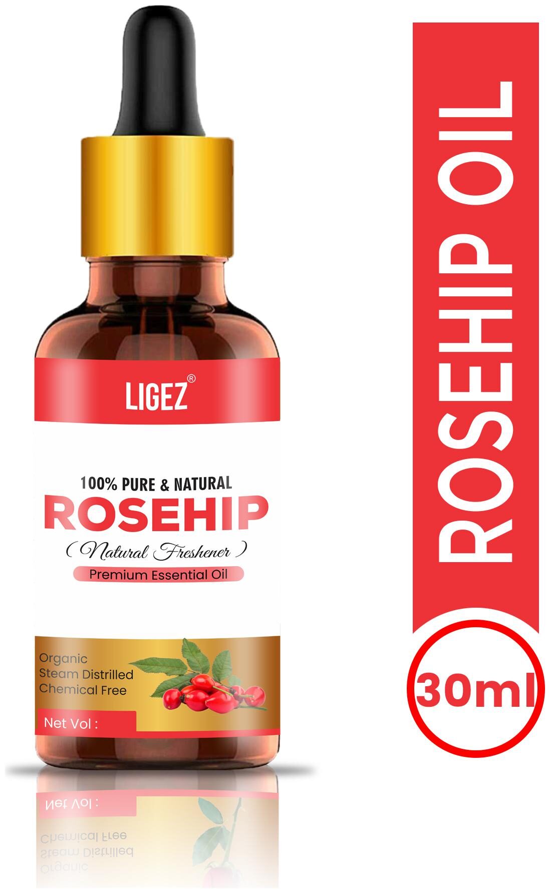 

Ligez 100 Pure Rosehip seed Carrier Oil Therapeutic Grade 30 ml (Pack Of 1)