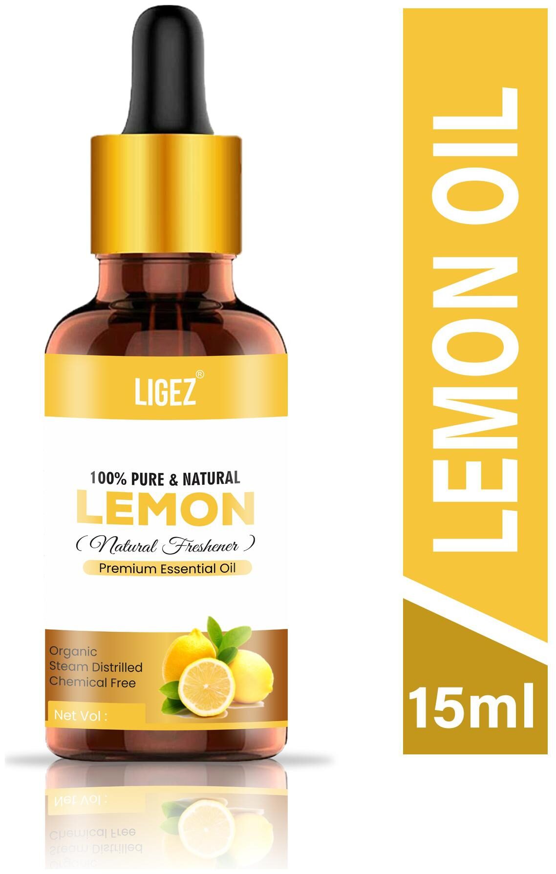 

Ligez Lemon Essential Oil 100 Pure Natural Undiluted 15 ml (Pack Of 1)
