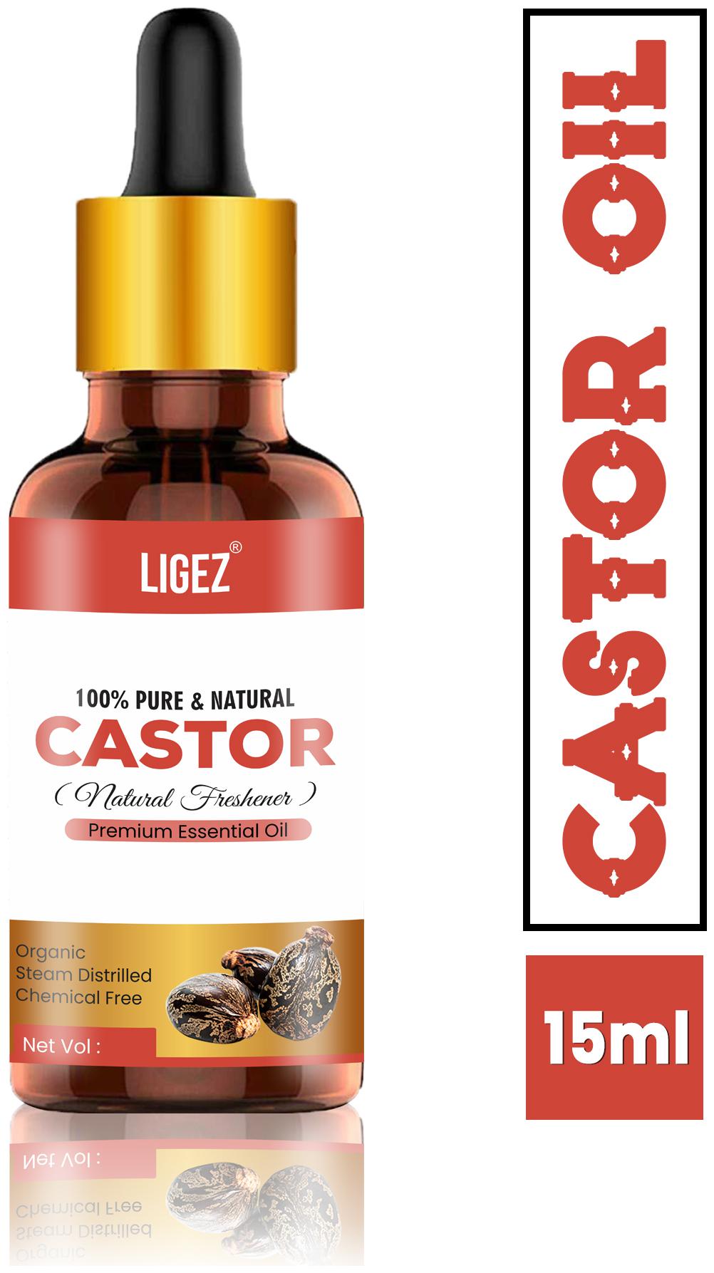 

Ligez Premium Cold Pressed Castor Oil For Hair and Skin Hair Oil 15 ml (Pack Of 1)