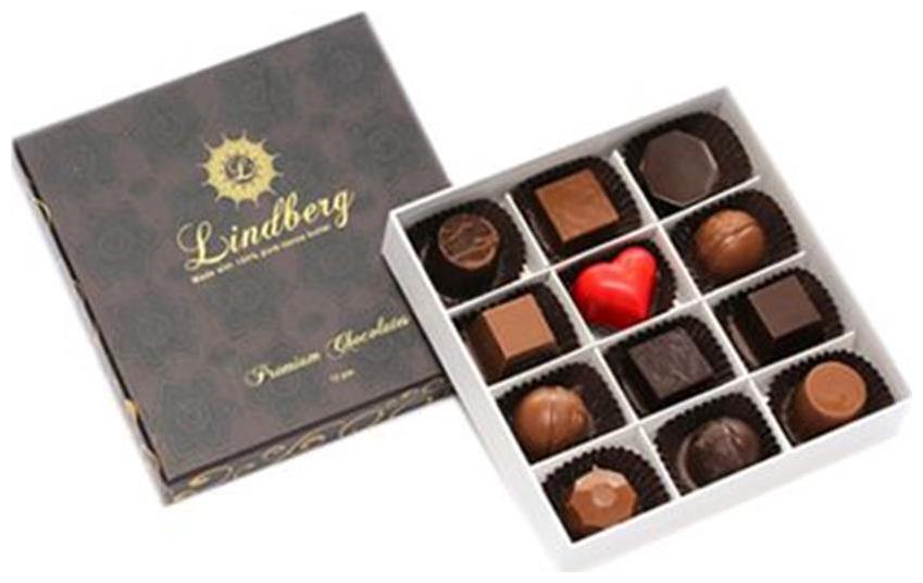 

Lindberg Assorted Gift Box - Pure Belgium Chocolate Truffles 120 g 12 pcs