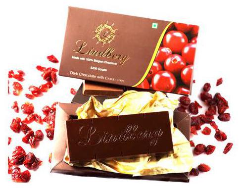 

Lindberg Dark Chocolate with Cranberries Bar - Pure Belgium 50 g