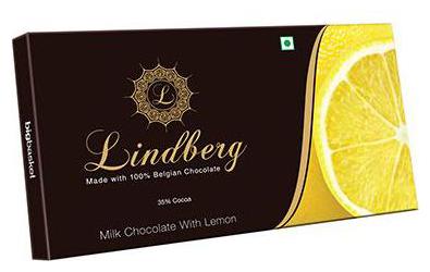 

Lindberg Lemon - Pure Belgium Milk Chocolate 50 Gm