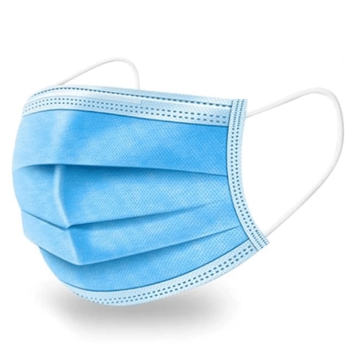 

Linenovation Disposable 3 ply Non Woven Face Cover with Earloops Blue Face Mask- Pack of 100