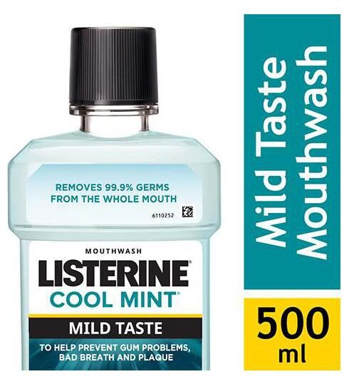 

Listerine Mouthwash - Cool Mint Mild Taste 500 ml