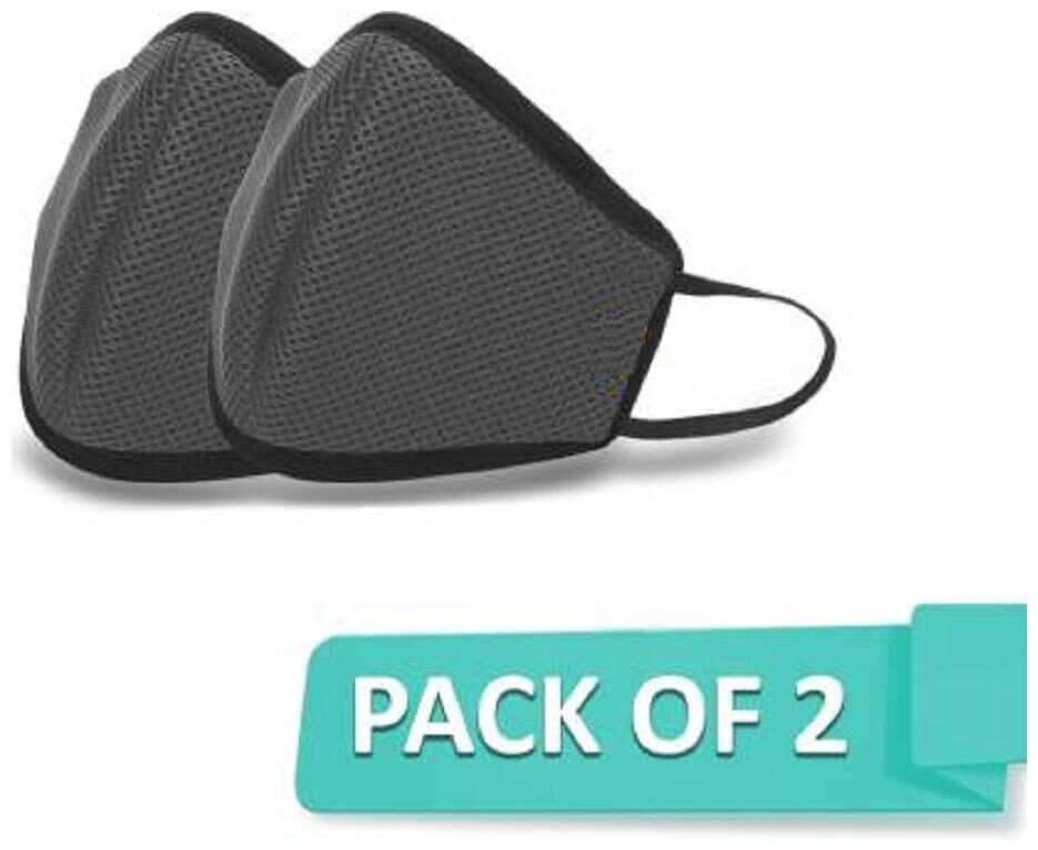 

Londonberry 6 Layer With Meltblown Filter For Anti Dust Cloth Face Mask (Reusable And Washable) Grey (Pack Of 2)