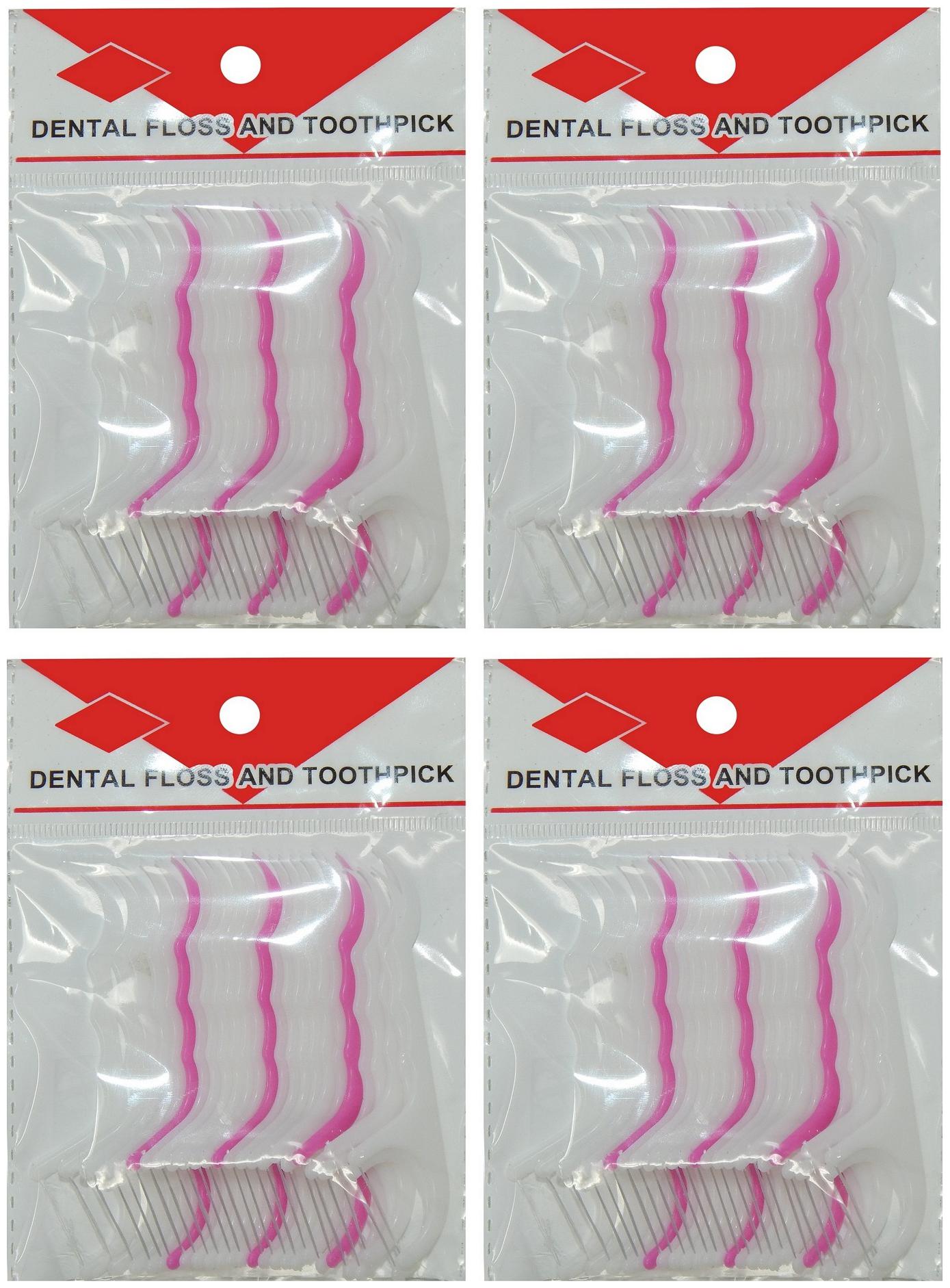 

LooMantha Dental Floss Toothpick 20pcs (Pack of 4)