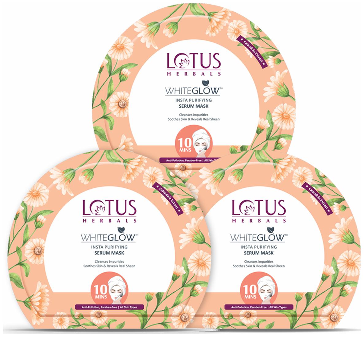 

Lotus Herbals WhiteGlow Insta Purifying Serum Mask 20g(Pack of 3)