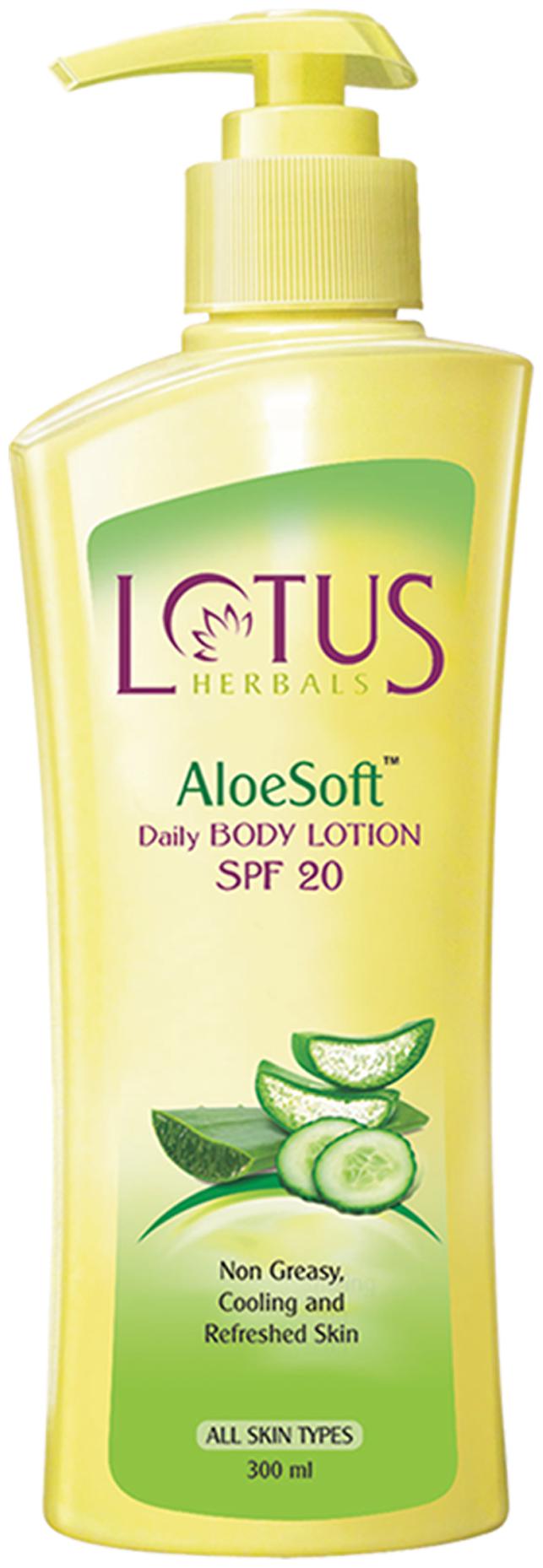 

Lotus Herbals Aloesoft Daily Body Lotion Spf 20 250 ml