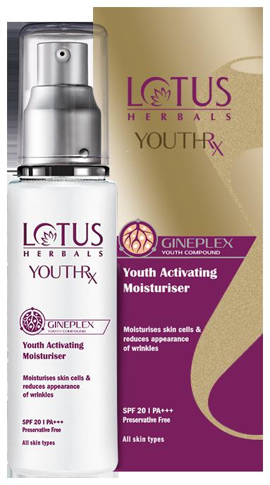 

Lotus Herbals YouthRx Gineplex Youth Compound Activating Moisturiser SPF 20 PA