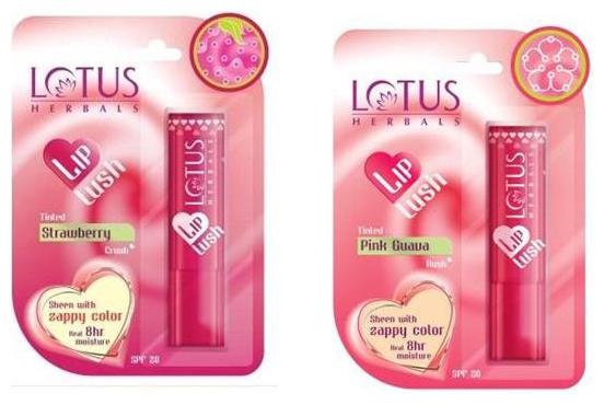

Lotus Herbals Lip Lush Tinted Lip Balm - Strawberry Crush And Pink Guava Rush