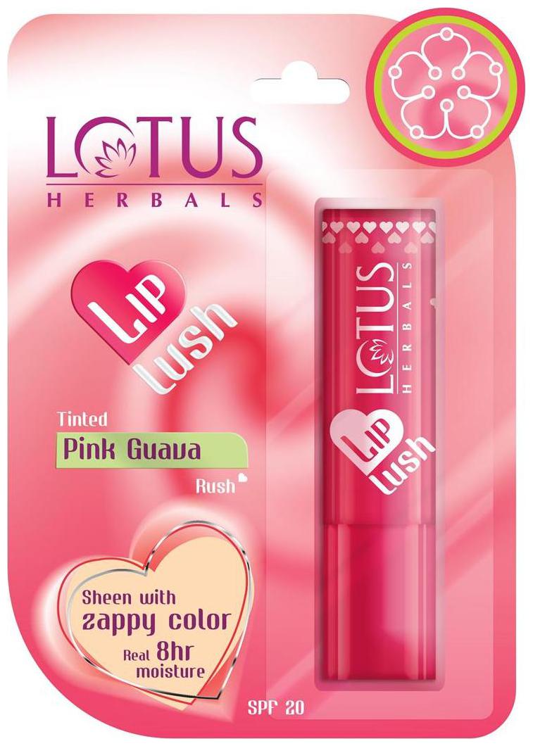 

Lotus Make-Up Lip Lush Tinted Lip Balm Pink Guava Rush (Pack of 2)