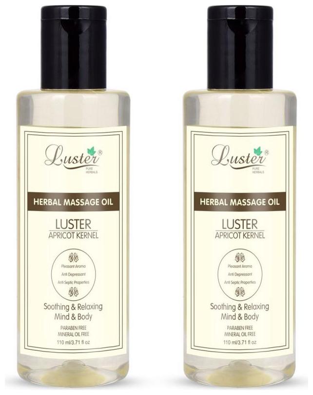 

Luster Apricot Kernel Herbal Massage Oil 110 ml (Pack of 2)
