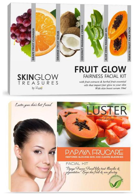 

Luster Fruit Glow Fairness And Papaya Frucare Facial Kit-310 ml (Pack of 2)