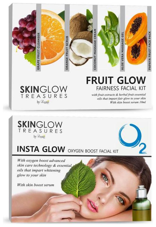 

Luster Fruit Glow Fairness And Insta Glow Oxygen Boost Facial Kit-310 ml (Pack of 2)