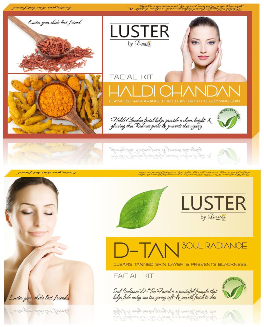 

Luster Haldi Chandan Luster Soul Radiance D-Tan Facial kit (115g 115g)