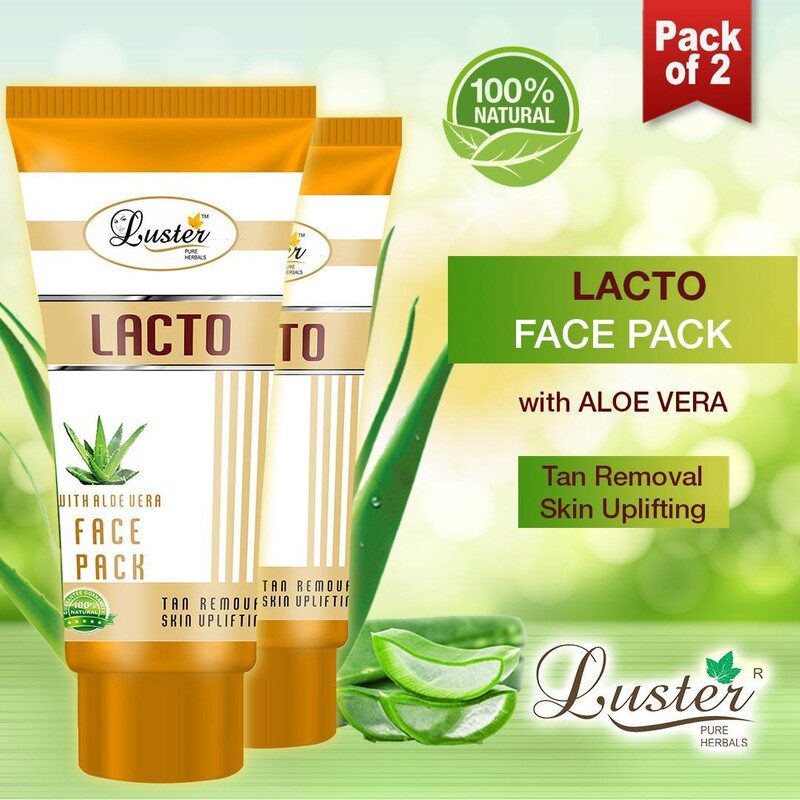 

Luster Lacto Tan Removal Face Pack (Paraben Sulfate Free) Pack of 2-60ml each
