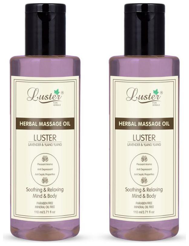 

Luster Lavender Ylang Ylang Herbal Massage Oil 110 ml (Pack of 2)