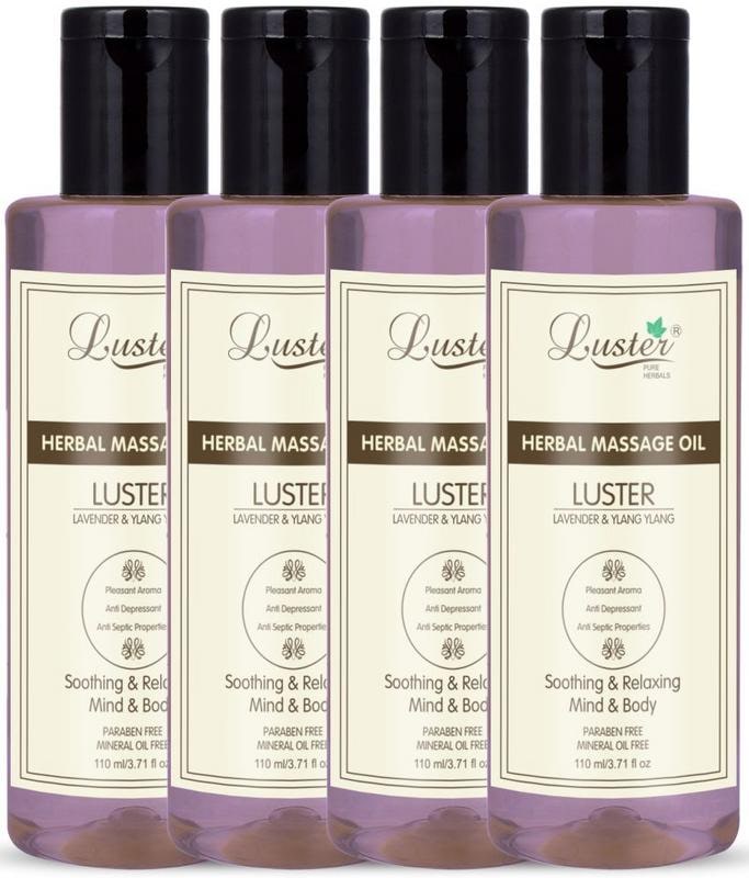 

Luster Lavender Ylang Ylang Herbal Massage Oil-110ml (Pack of 4)