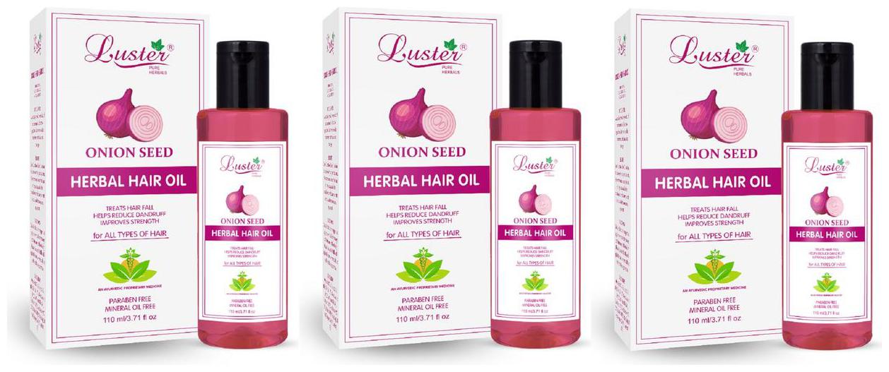 

Luster Onion Seed Herbal Hair Oil 110 ml (Pack of 3)