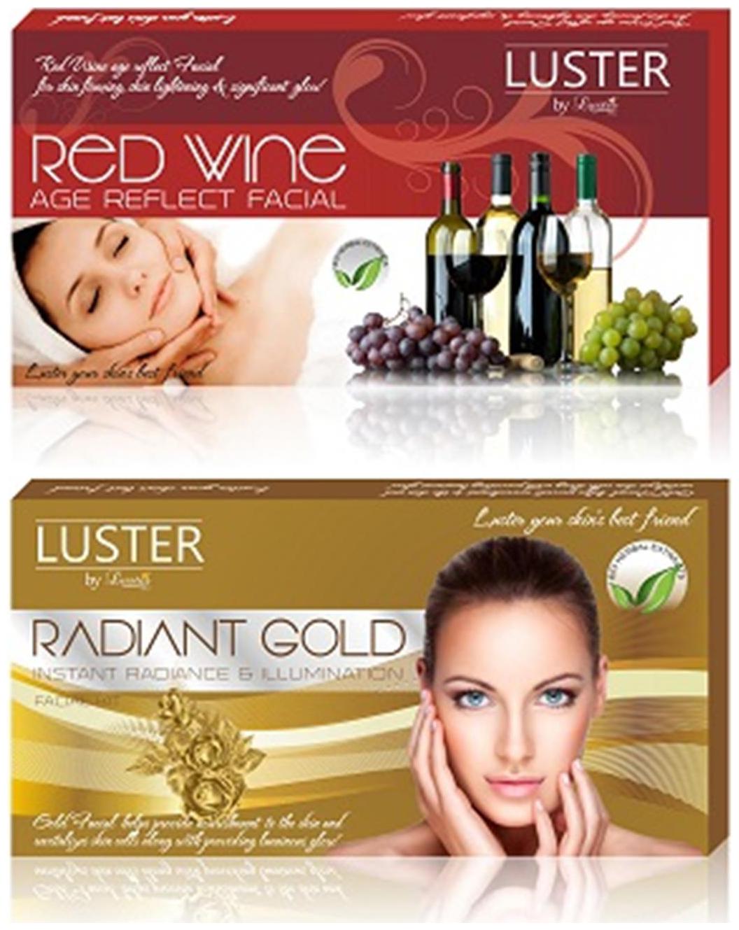 

Luster Red Wine Radiant Gold Facial Kit (115g 115g)