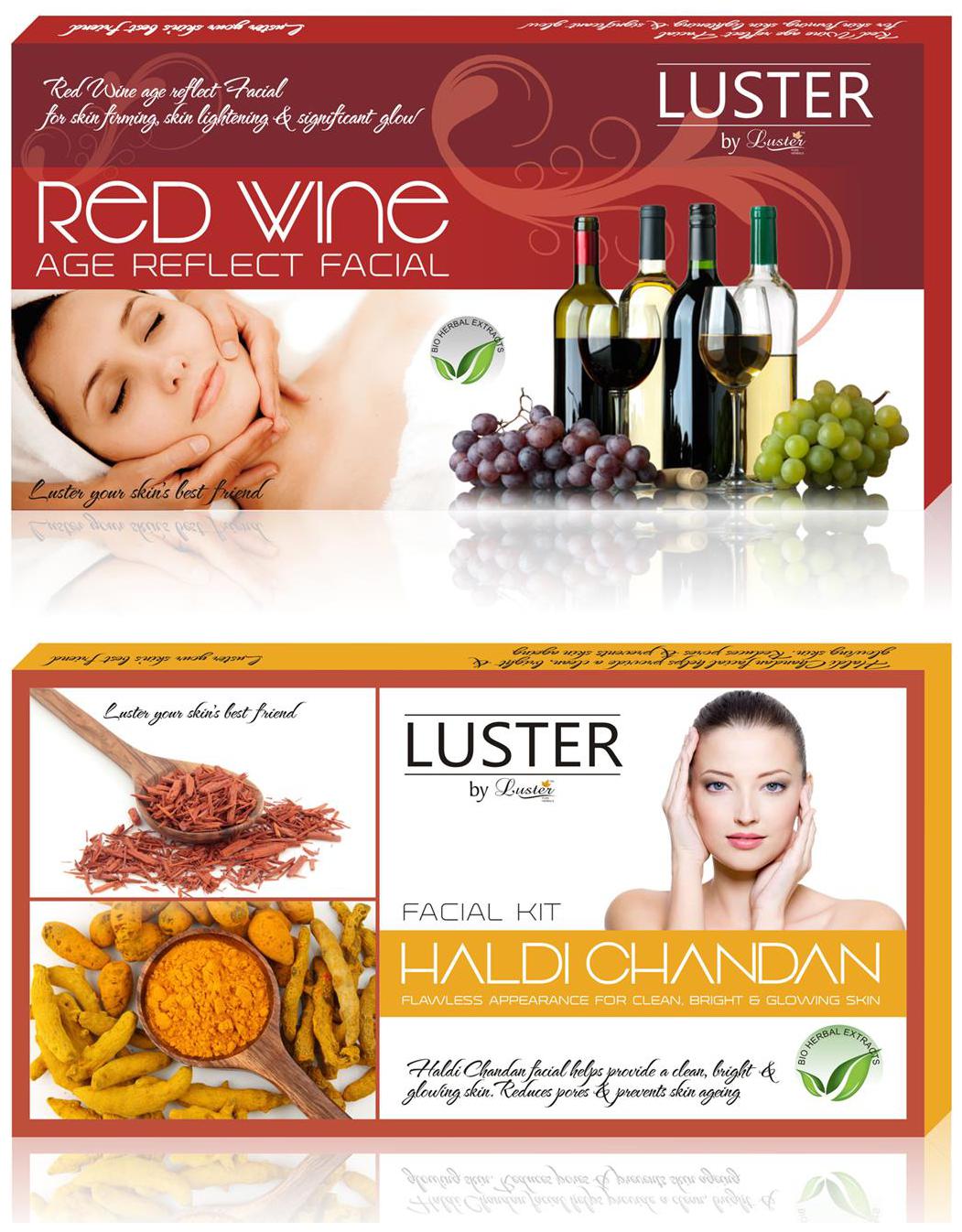 

Luster Red Wine Haldi Chandan Facial Kit (115g 115g)