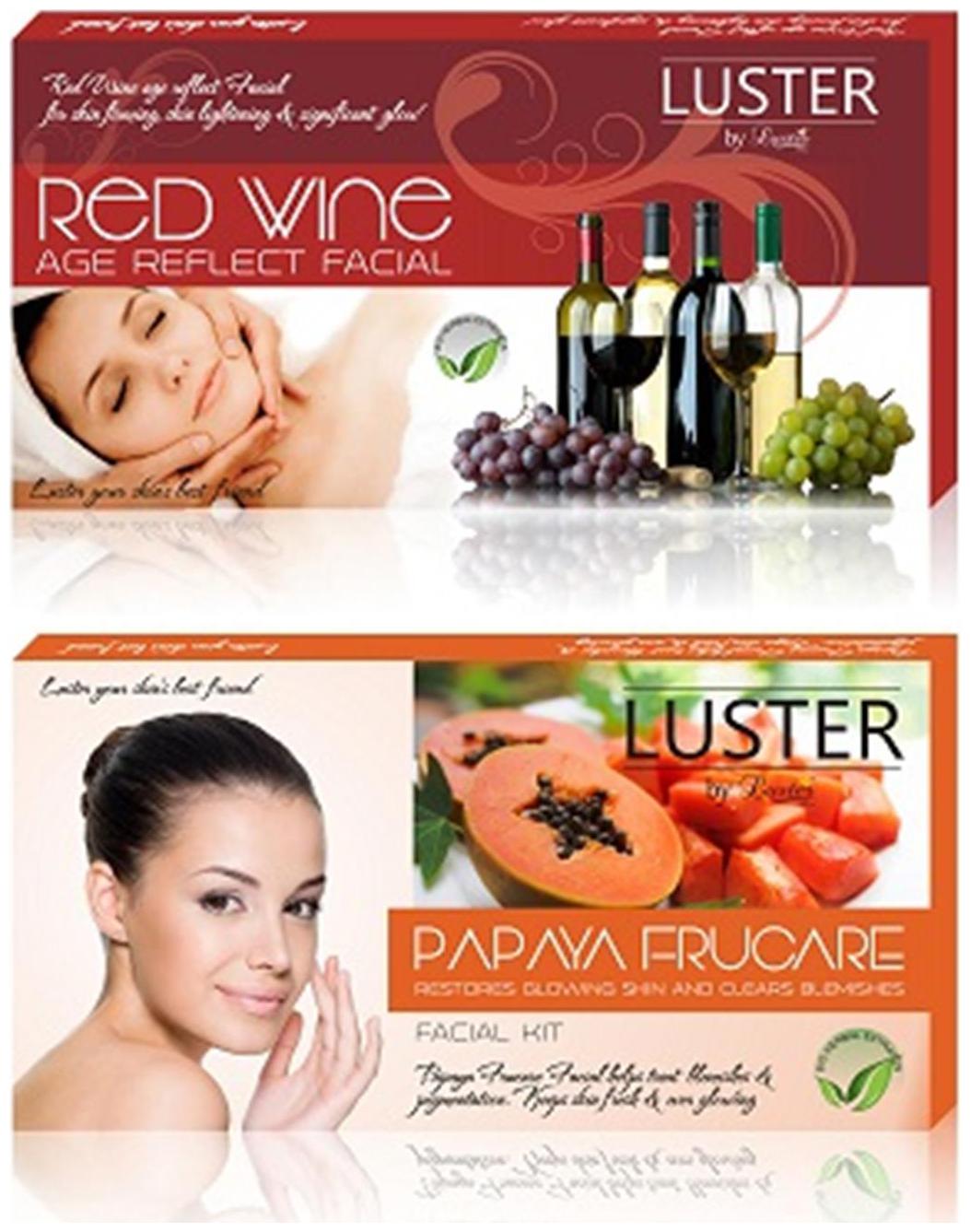 

Luster Red Wine Papaya Frucare Facial Kit (115g 115g)