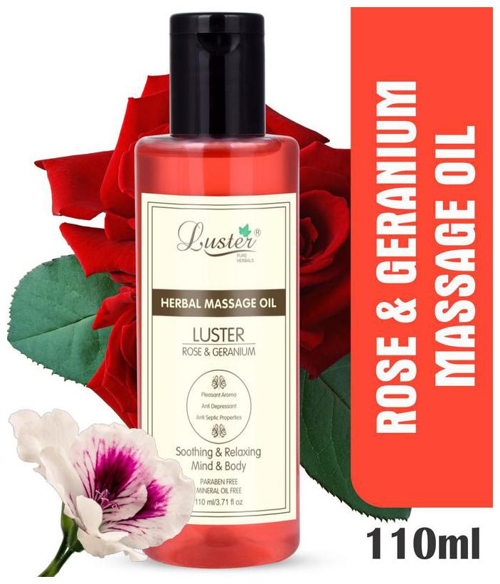 

Luster Rose Geranium Herbal Massage Oil -110 ml