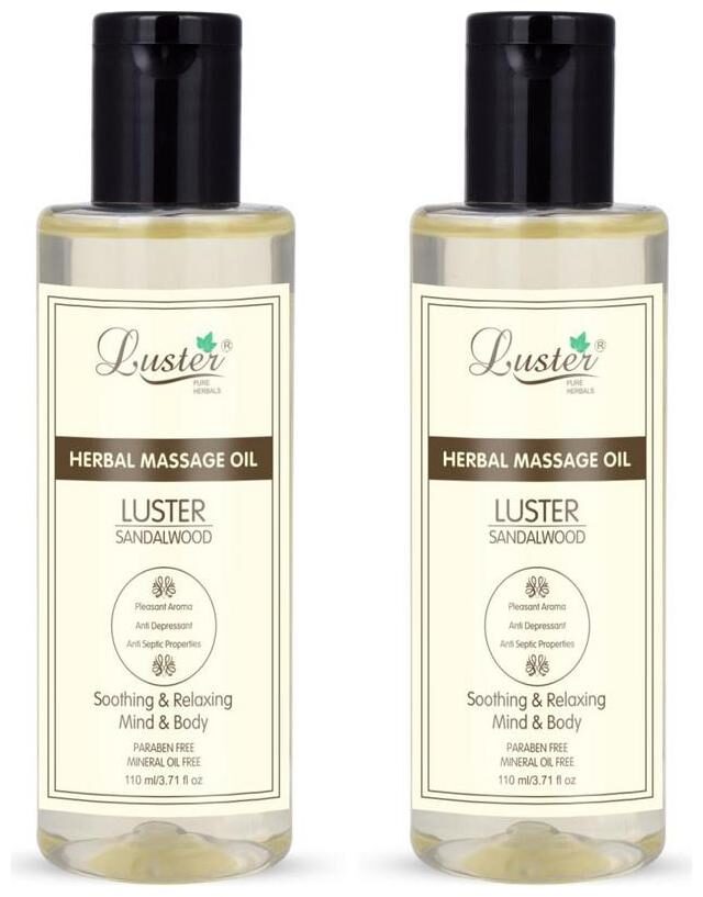 

Luster Sandalwood Herbal Massage Oil 110 ml (Pack of 2)