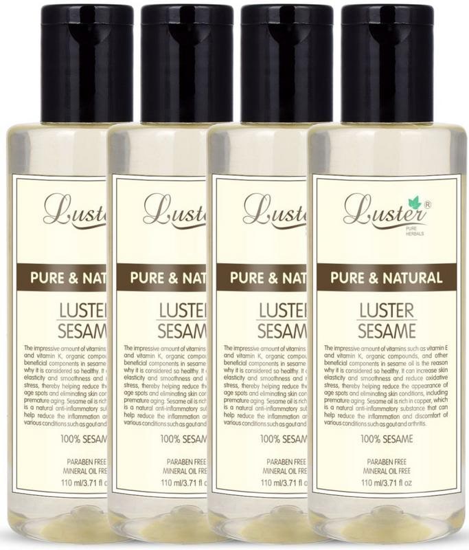 

Luster Sesame Pure Natural Massage Oil 110ml (Pack of 4)