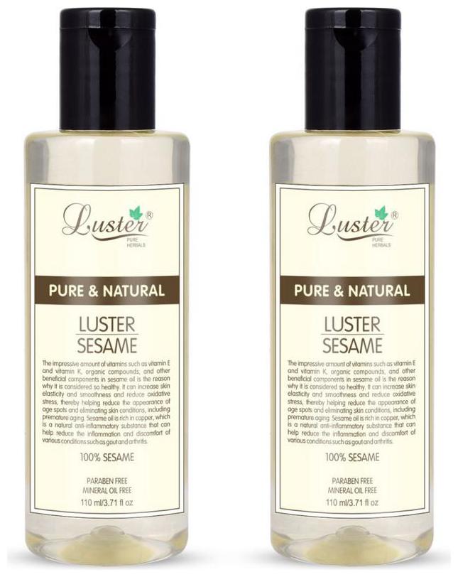 

Luster Sesame Pure Natural Massage Oil (Pack of 2-110ml each)