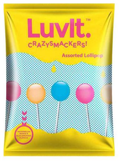 

LuvIt Smackers Lollipop - Fruit Flavoured 60 g