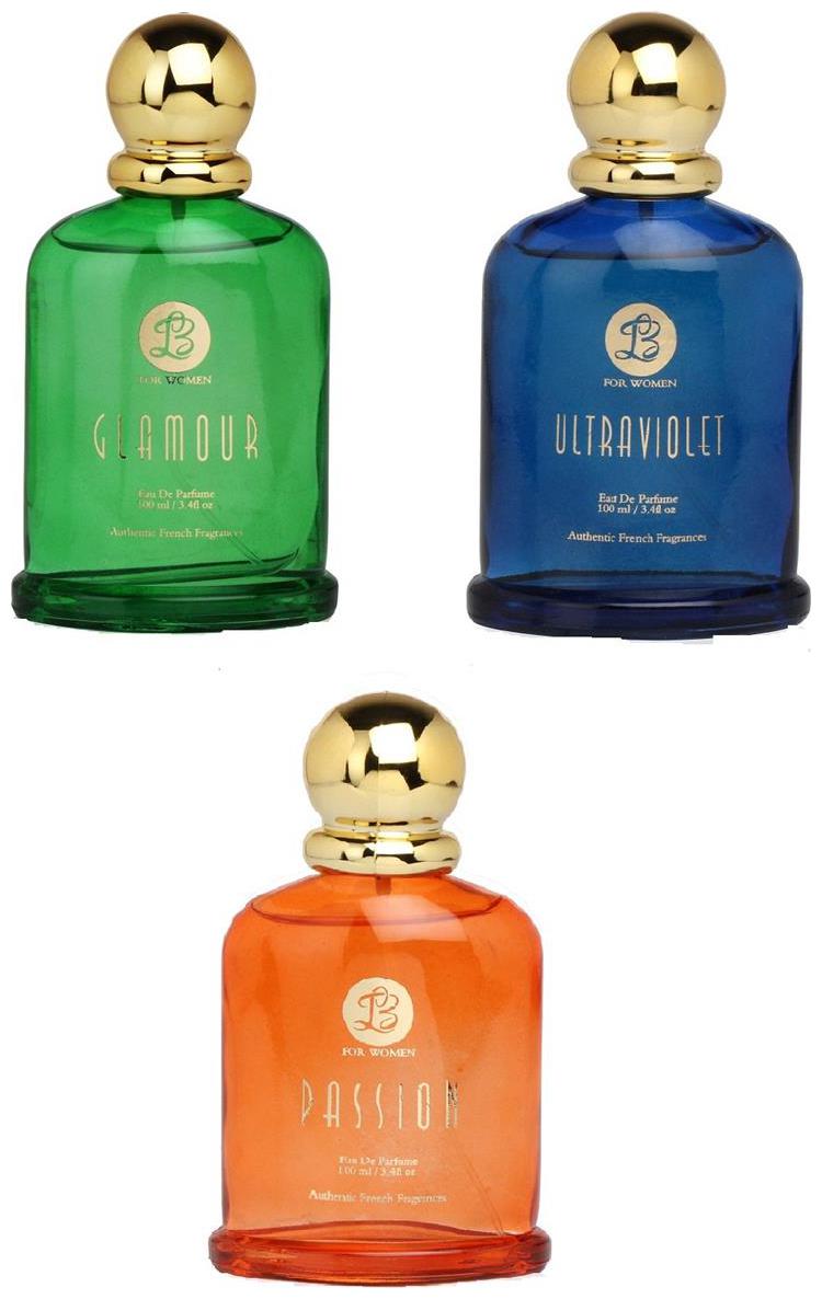 

Lyla Blanc EDP GLAMOUR ULTRA VOILET PASSION Premium French Perfume for Women (Set of 3) (100ml each)