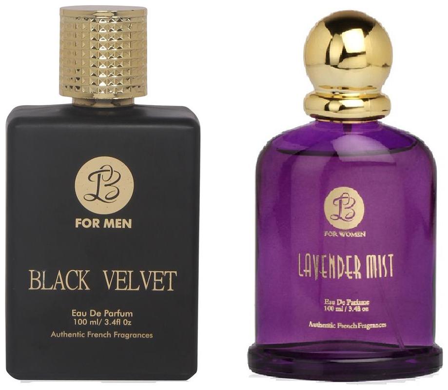

Lyla Blanc EDP Mens BLACK VELVET Lyla Blanc EDP Womens LAVENDER MIST (Pack of 2 Perfume for Couple) (100ml each)
