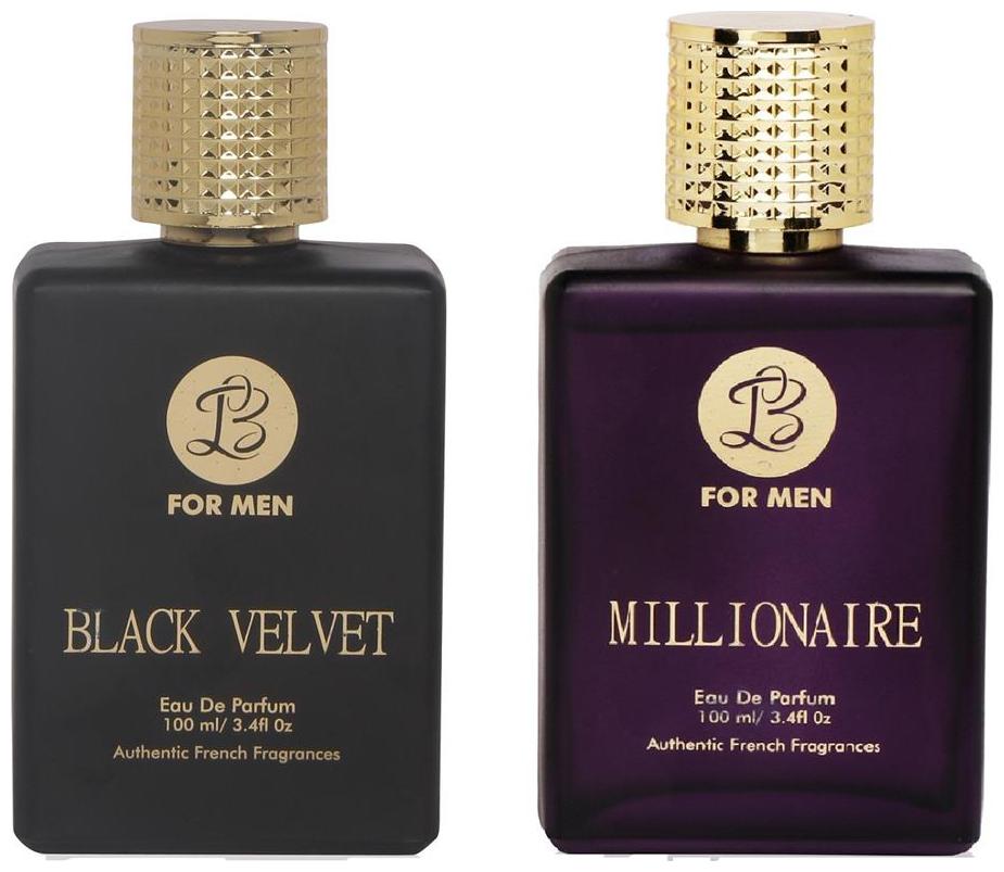 

Lyla Blanc EDP BLACK VELVET MILLIONAIRE Premium French Perfume for Men (Pack of 2) (100ml each)