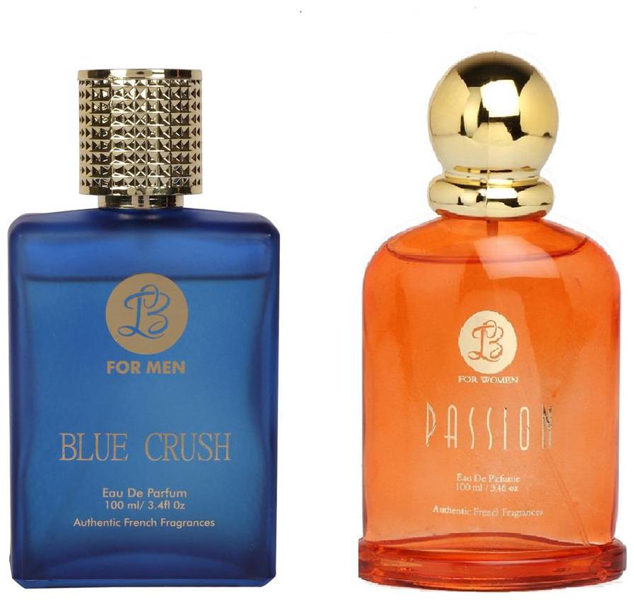 

Lyla Blanc EDP Mens BLUE CRUSH Lyla Blanc EDP Womens PASSION (Pack of 2 Perfume for Couple) (100ml each)